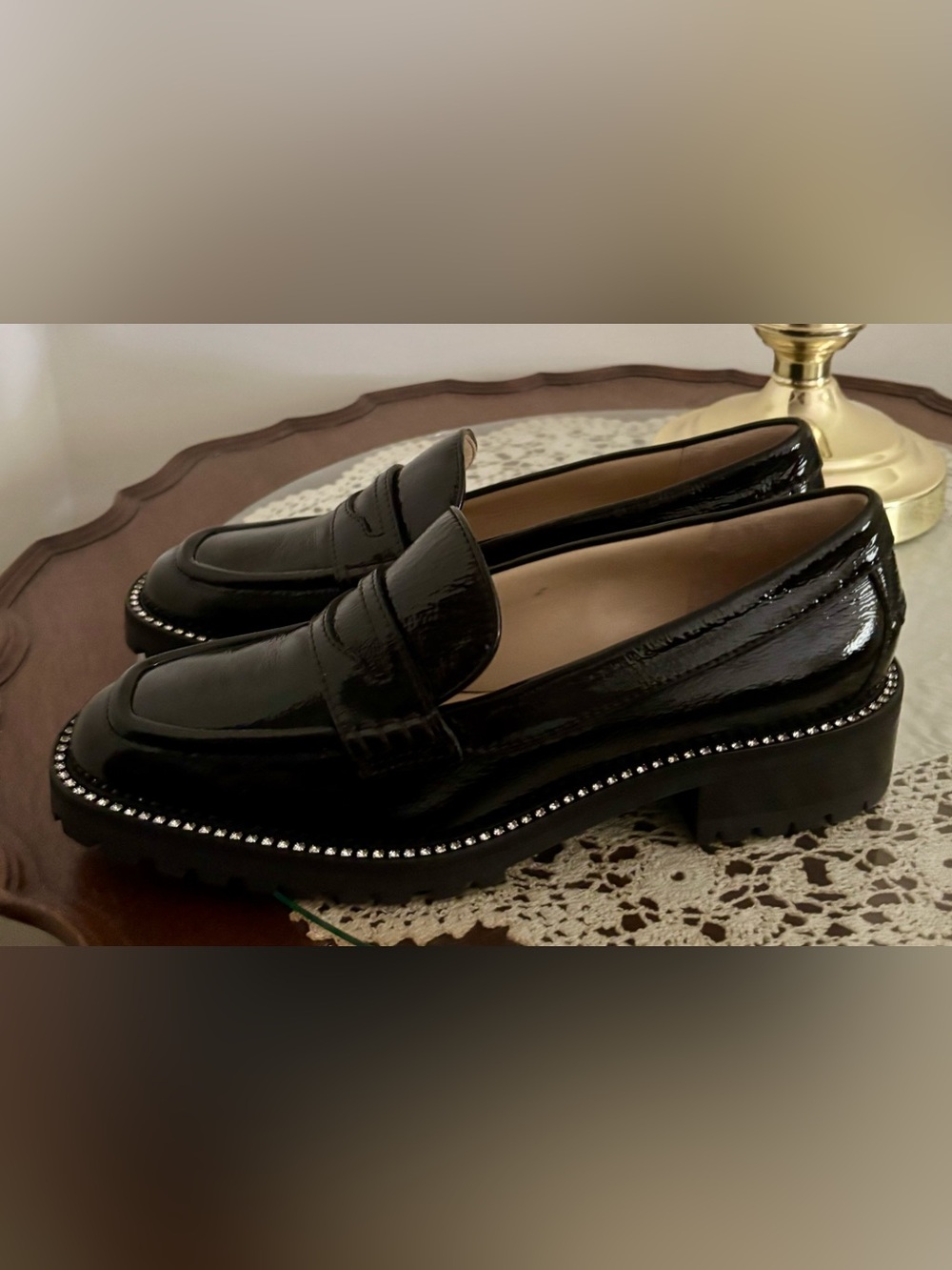 Jimmy Choo, Deanna Loafers Black, size IT 39/ US 9 - Picture 5 of 7